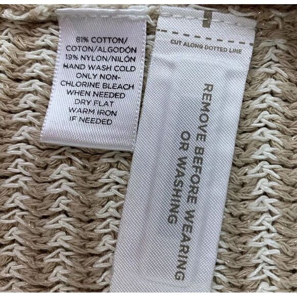 Loft Sweater Vest Womens Small Brown Crocheted Open Fringed‎ Boho Cottagecore - Picture 8 of 9